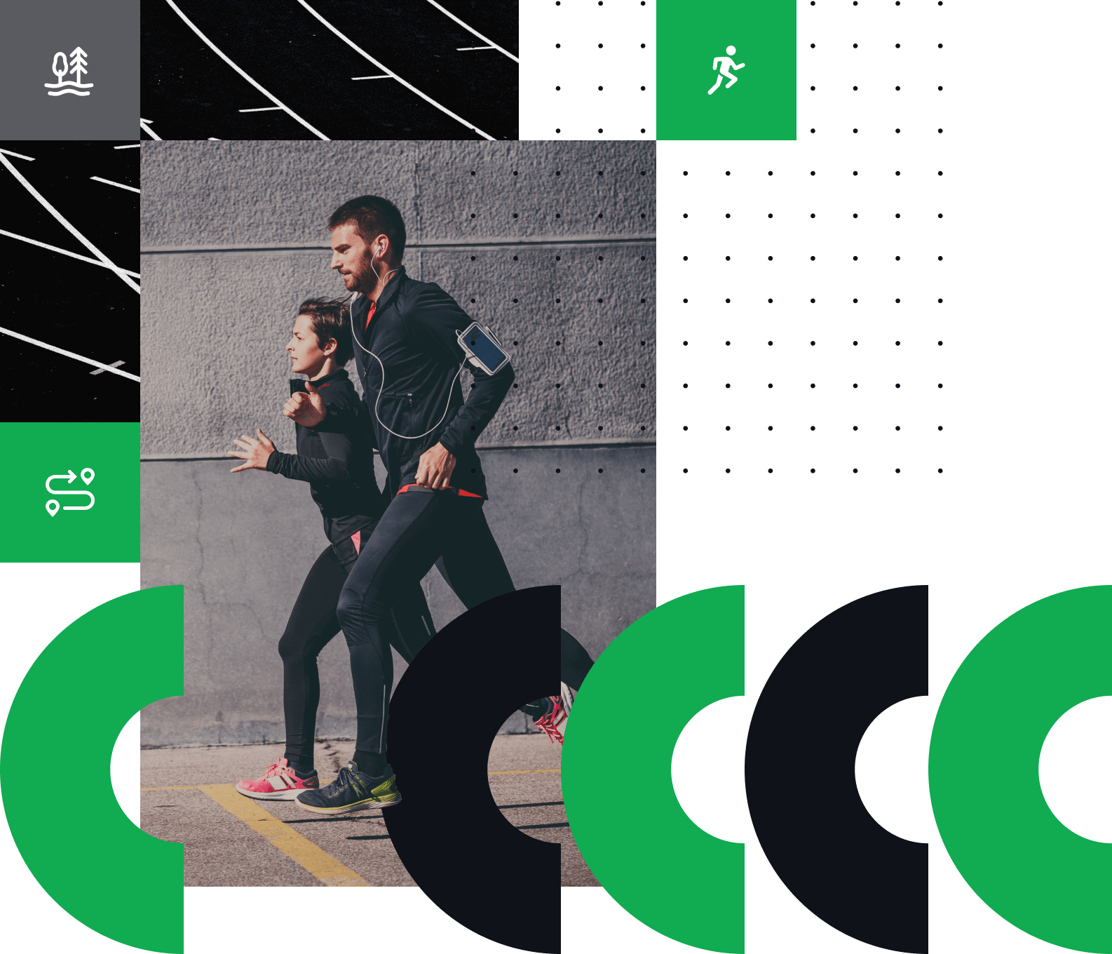2 utilisateurs de l'application joggo en train de courir