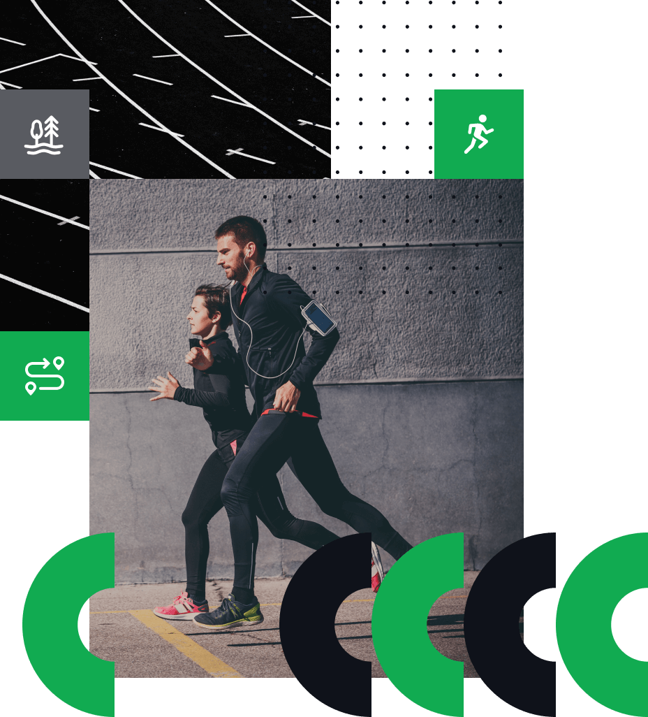 2 utilisateurs de l'application joggo en train de courir